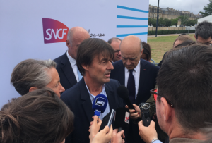 Inauguration LGV BPL SEA Nicolas Hulot et Elisabteh Borne