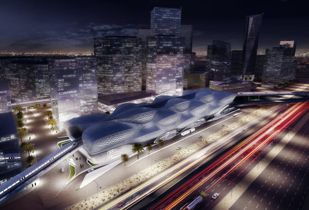 King Abdullah Financial District Metro Station
Station du futur metro de Riyad 
designer Zaha Hadid