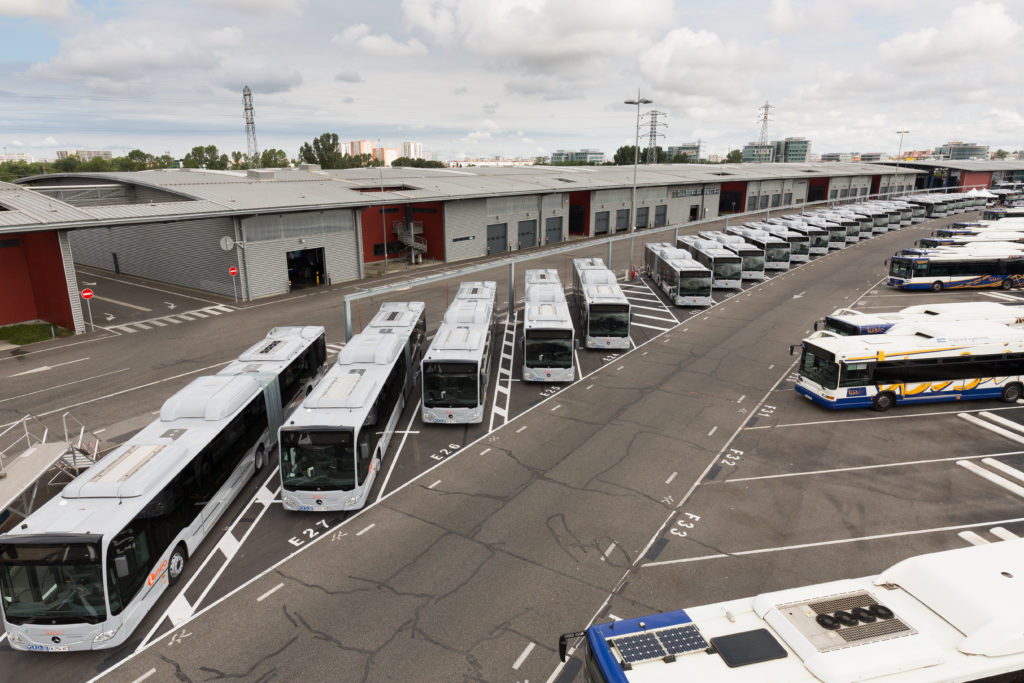 Présentation du bus GNV Citaro au dépôt Tisséo de Langlade 11 juillet 2017