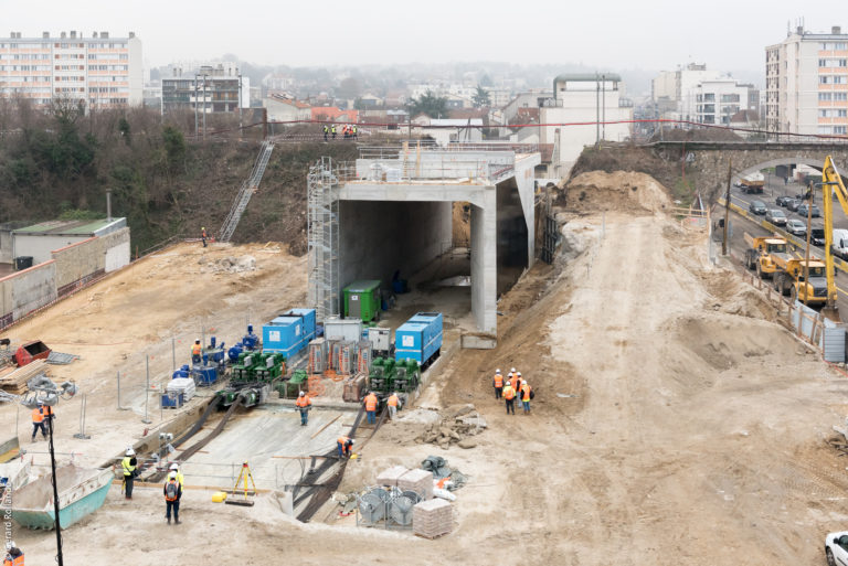 Champigny ripage du pont-rail SGP Société du Grand Paris