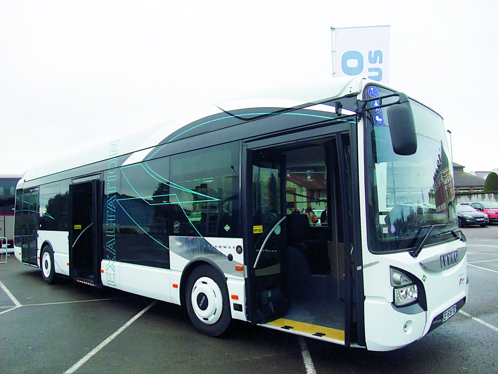 L’Urbanway, dernière génération d’autobus urbains Iveco, 
dans sa version GNV compatible 
pour le biogaz.