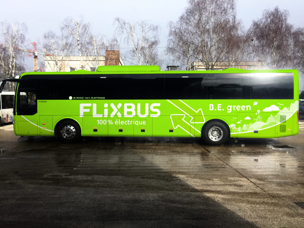 Flixbus bus électrique B. E. Green