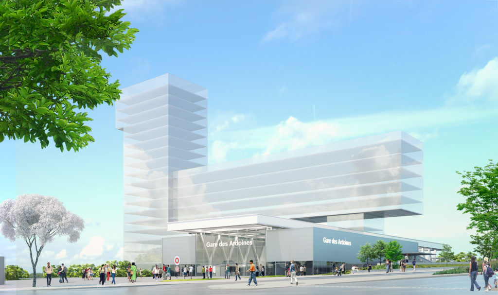 Perspectives -Les Ardoines -Parvis --® Societe du Grand Paris - Valode et Pistre