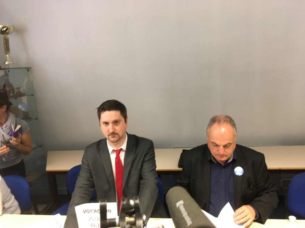 Réforme ferroviaire. Un nouveau cycle s'ouvre sur fond de dissensions syndicales 4 Laurent Brun, secrétaire général de la CGT-Cheminots, et Roger Dillenseger, secrétaire général de l'UNSA Ferroviaire