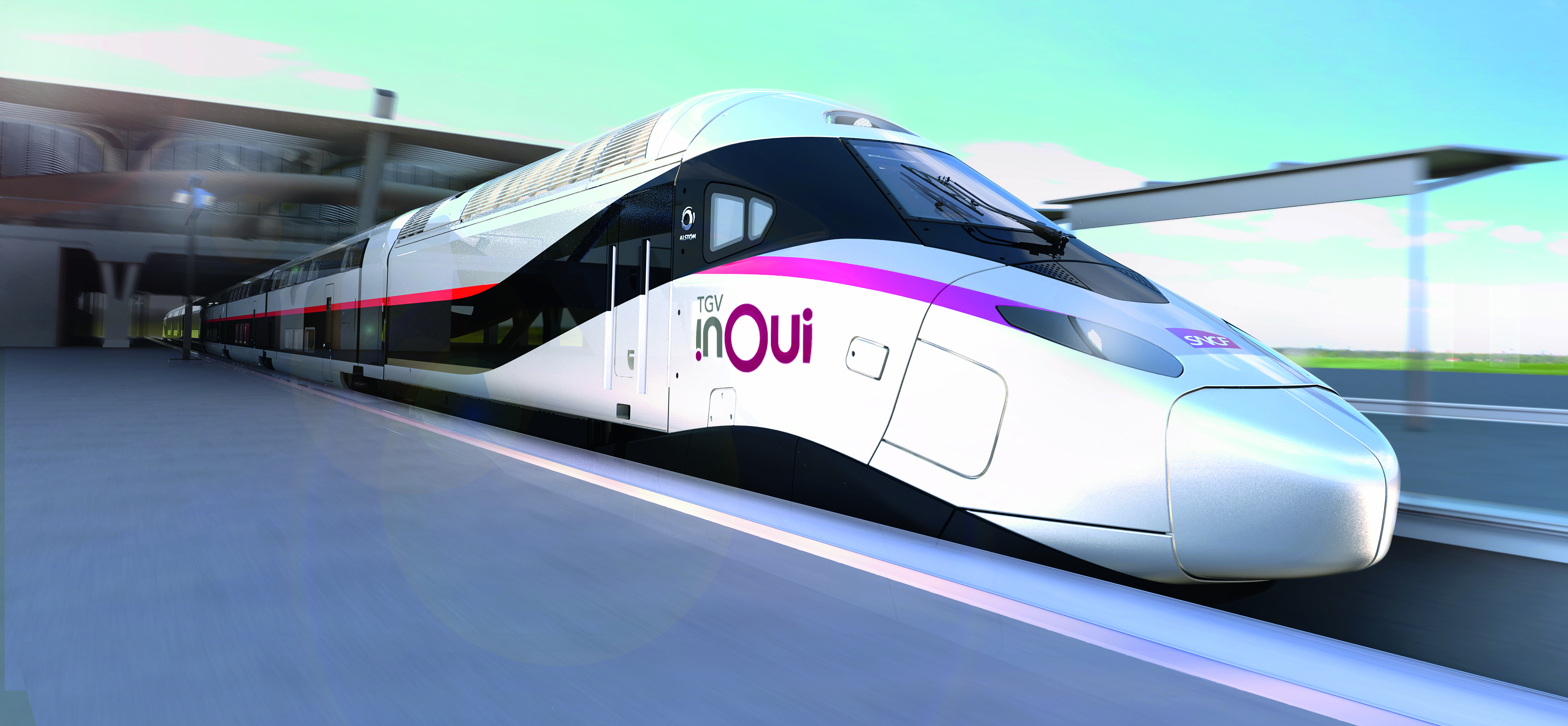 Train in France — TGV at Paris station heading to CDG airport before an Umrah flight
