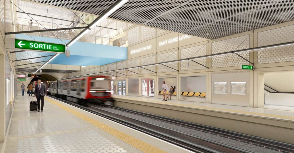 La ligne B du métro de Lyon s'allonge avec deux nouvelles stations 3 Métro Lyon ligne B