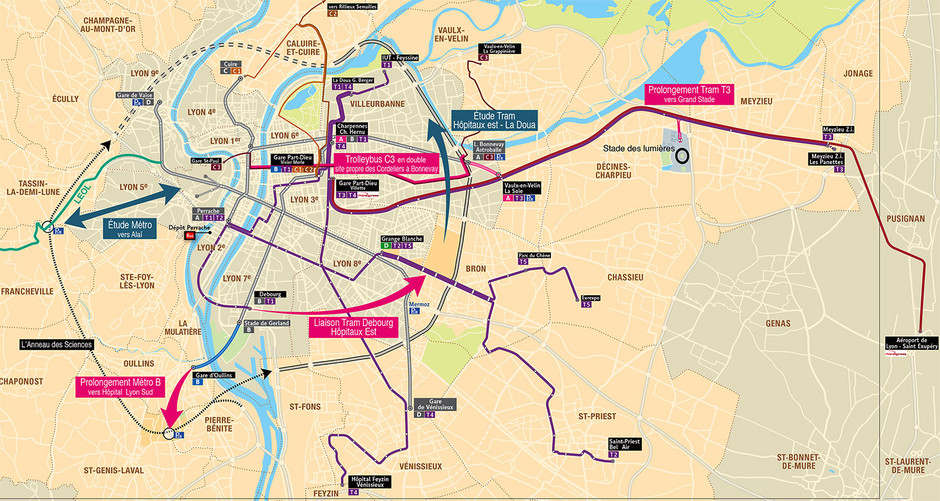 Sytral Lyon Metro E plan