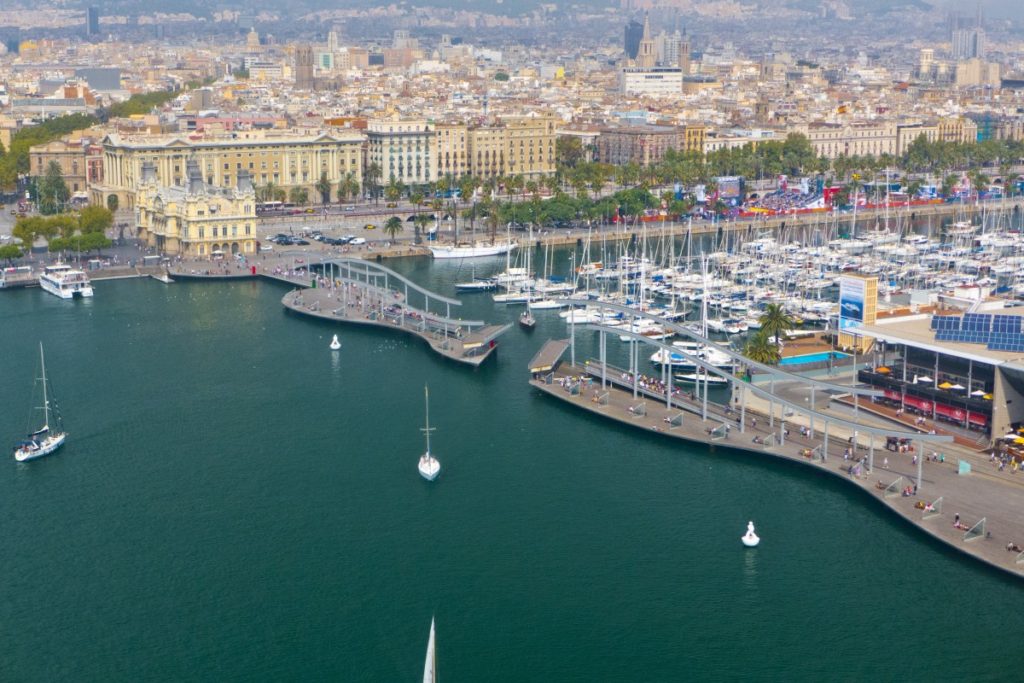 Vue aérienne de Barcelone