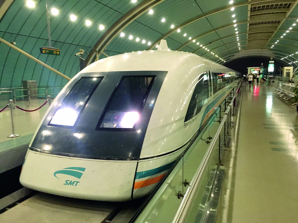 Le Transrapid de Shanghai.
