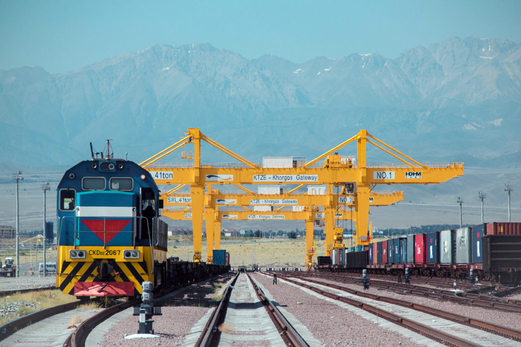 Handout/Khorgos East Gate, a dry container port next to the border with China is key to Kazakhstan's hopes of recreating the Old Silk Road. Here Chinese trains will unload their containers for transhipment to Central Asia and Europe.
KTZ Express