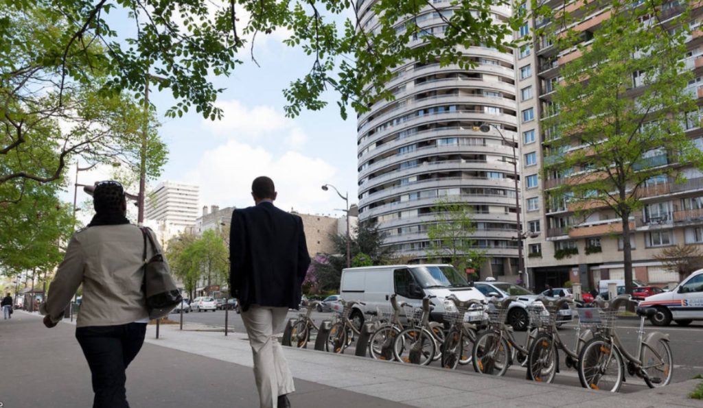 Maison Blanche Paris XIII ; emplacement de la future station du Grand Paris Express, avenue d'Italie.