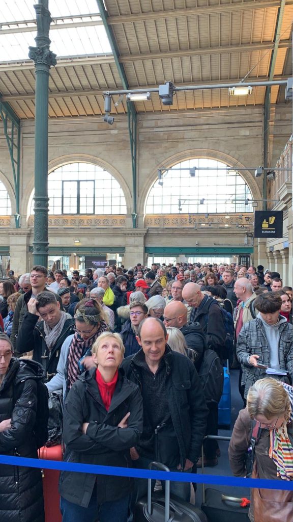 Grève du zèle Eurostar, mars 2019.