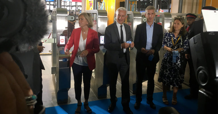 Inauguration portiques gare Saint-Lazare