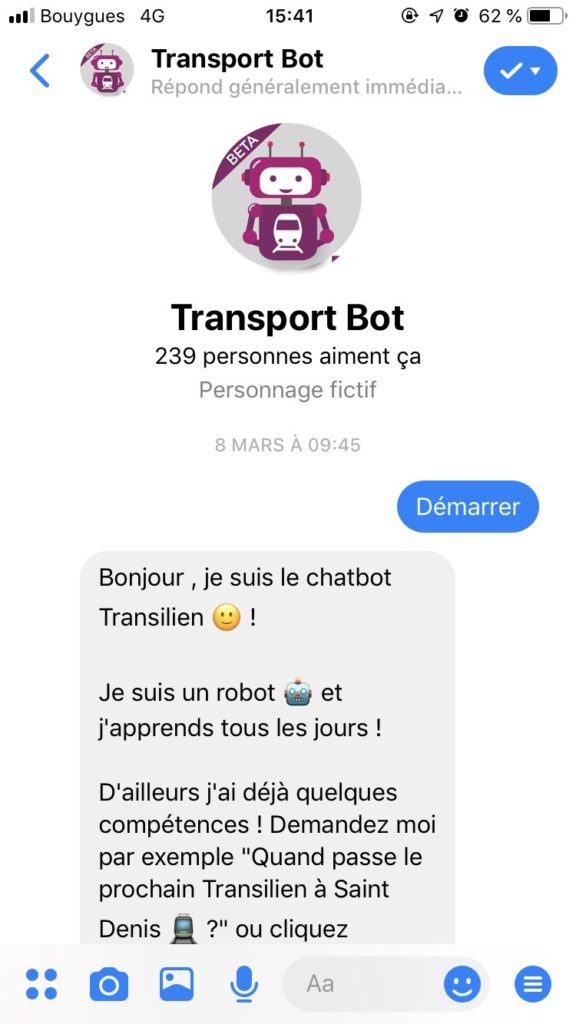 Chatbot Transilien