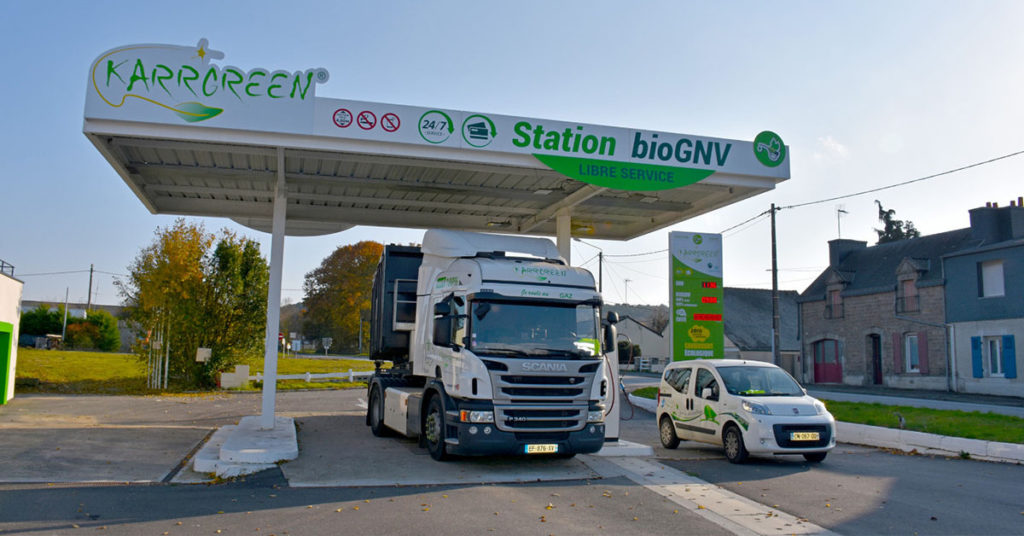 kargreen biognv station service carburant biomethane c liger 1