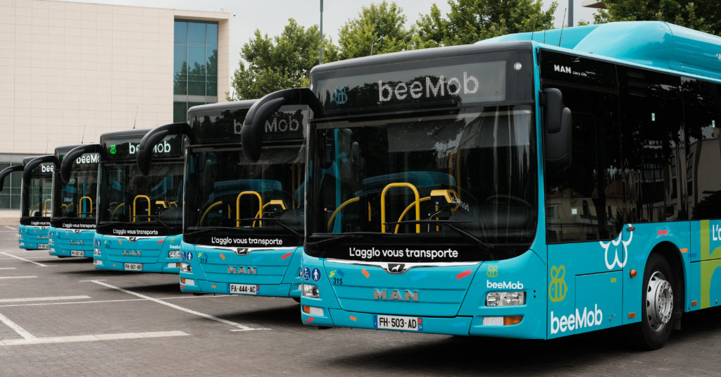 Vectalia exploite trois réseaux de bus: Béziers (en photo), Perpignan et Cambrai.