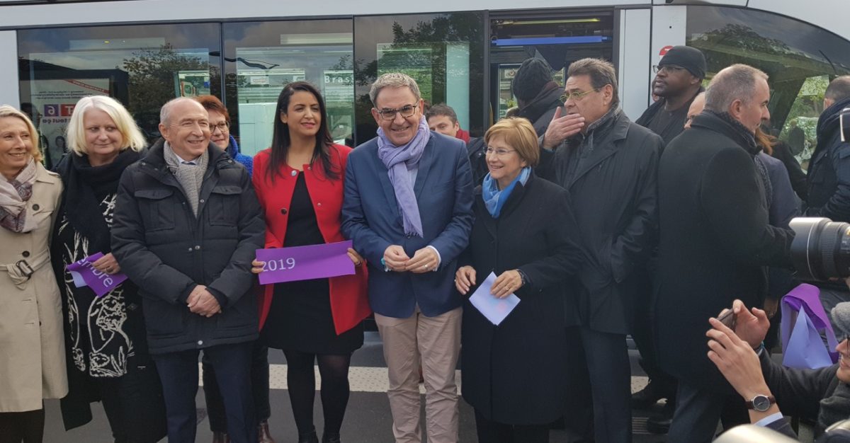 inauguration du tram T6 à Lyon le 22/11/2019