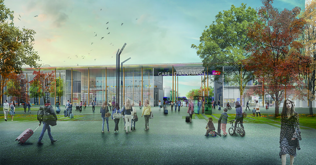 La fréquentation de la nouvelle gare d’Annemasse devrait être multipliée par 5 
ce qui pourrait en faire 
la quatrième gare régionale.