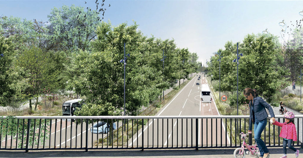 str larrivée sur le centre ville de strasbourg depuis la351 demainagence ter indiggo arcadis site