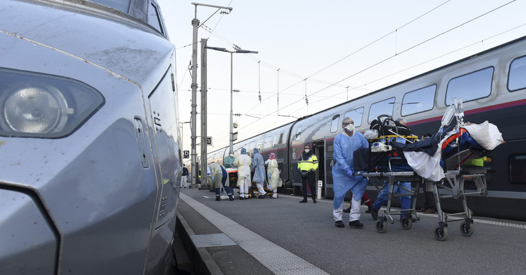 DGS
Jeudi
26/03/2020 de 18h à 19h
Reportage Covid-19
Train médicalisé arrivée à nantes