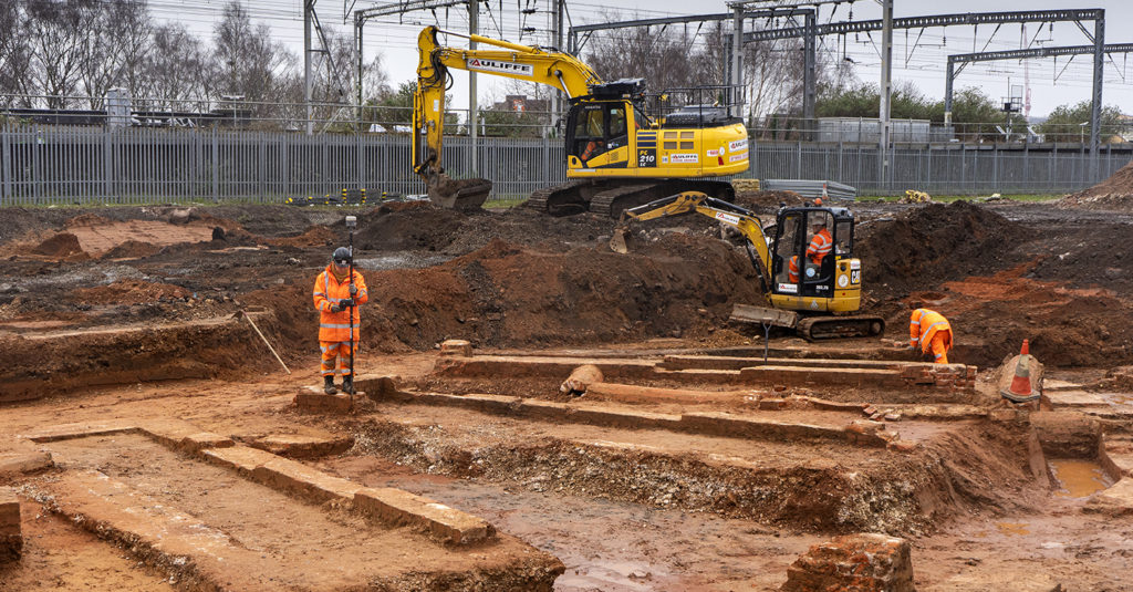 Le coût de HS2, deuxième LGV britannique, s'envole 7 Travaux HS2 et fouilles dépôt ancien à Brimingham Curzon Street