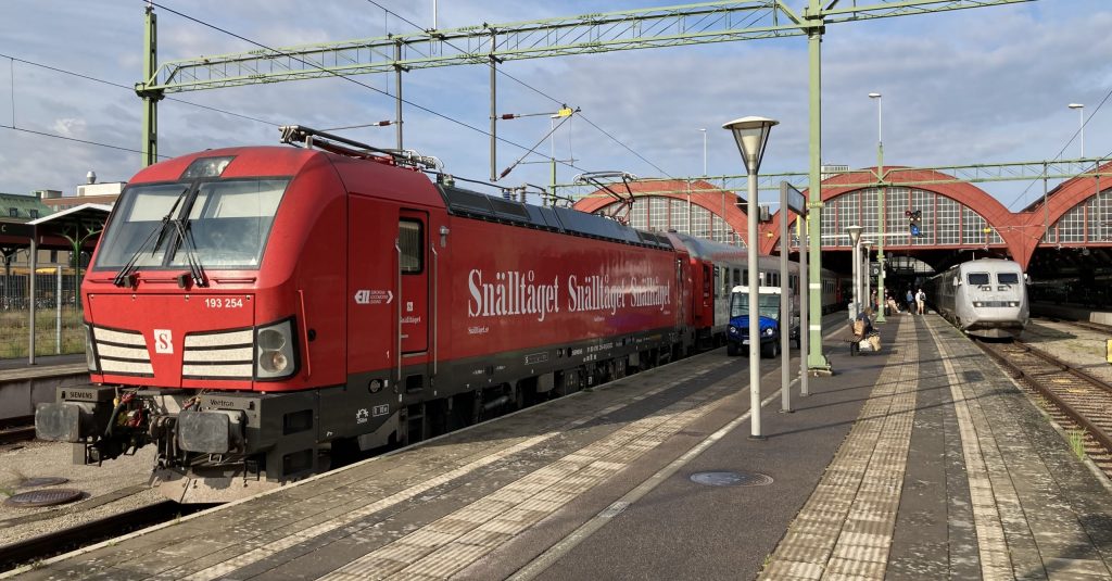 Train de nuit Berlin Stockholm Snälltåget Transdev à Malmö