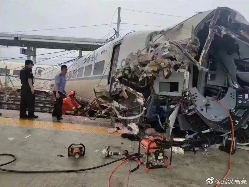 Accident de train en Chine le 4 juin 2022