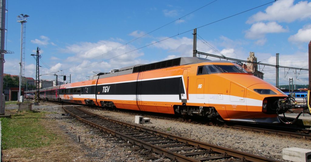 Le TGV en visite en République tchèque pour la promotion de la grande vitesse 7 TGV Prague République Tchèque