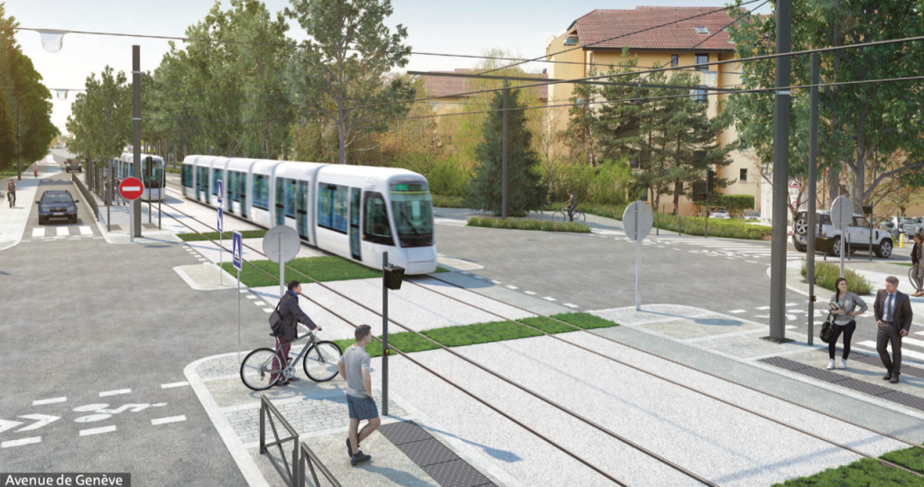 Lancement des travaux de prolongement du tramway genevois jusqu'à Saint-Julien 9 tramway de Genève