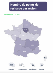 bornes de racharge repartition geographique