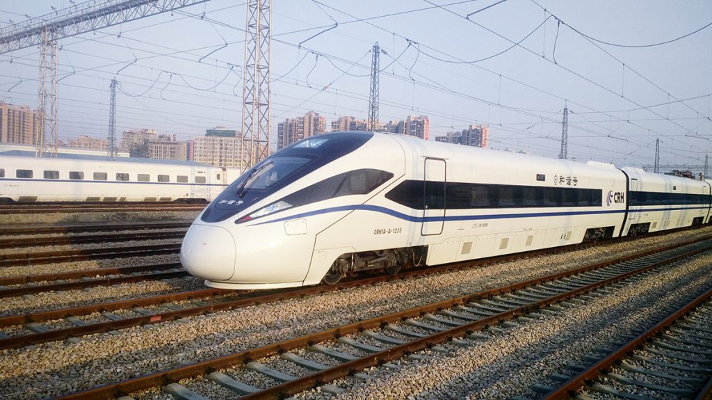 Le trafic ferroviaire de voyageurs va reprendre entre la Chine et la Corée du Nord 8 Rame CRH1A-A (250 km/h) commandée en 2017 par les Chemins de fer chinois à la coentreprise Bombardier Sifang Transportation (BST).