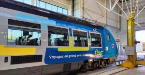 TER Grand Est rénové dans l'atelier SNCF de Bischheim en mai 2023, dans le cadre du programme Opter