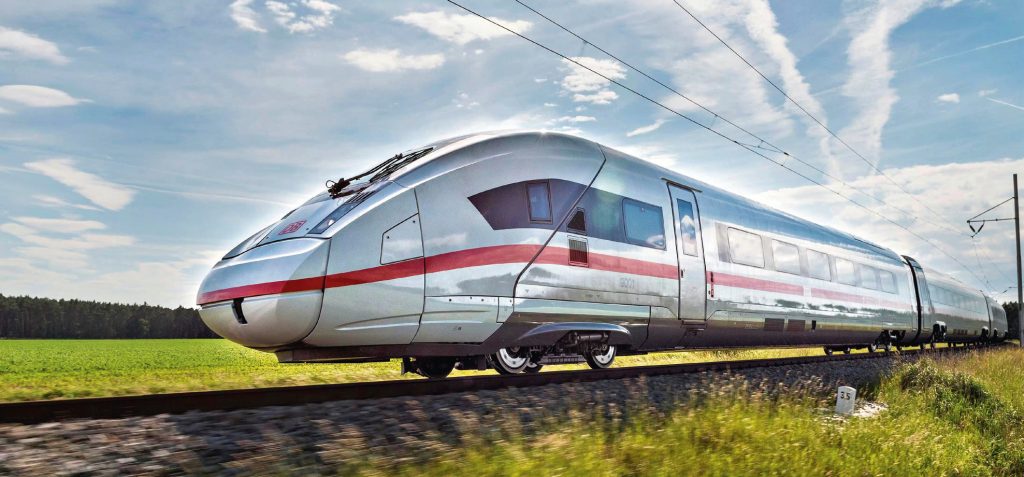 Train ICE dela Deutsche Bahn.