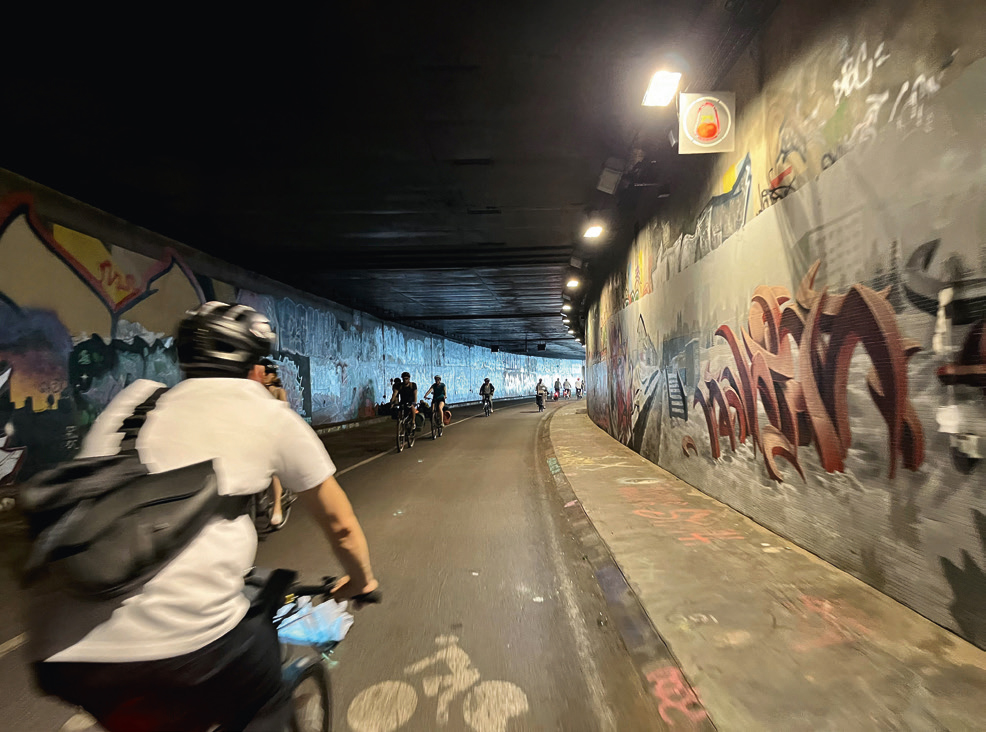 cycliste tunnel