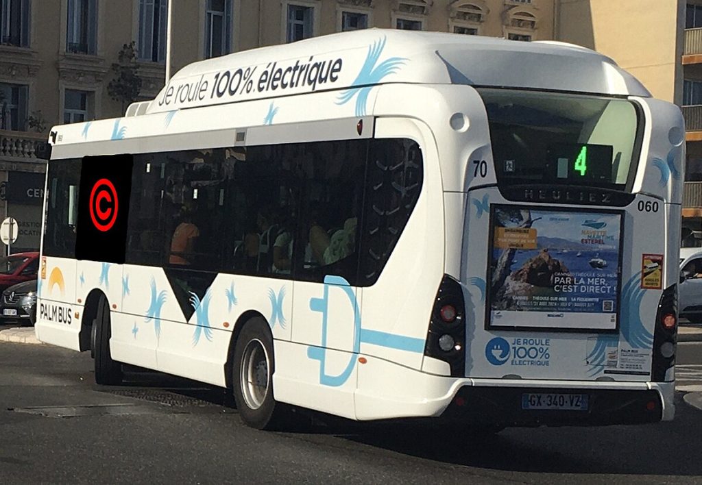Heuliez GX 137 L Electrique n°060 Palm Bus Ligne 4 Cannes FR06 30 07 2024 9