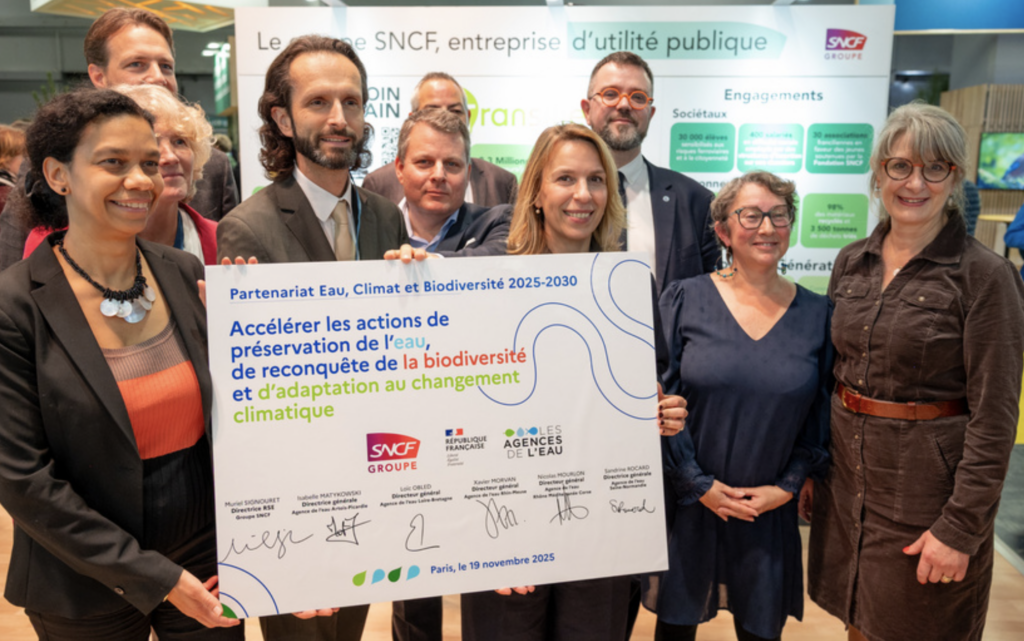 Le groupe SNCF veut devenir plus sobre en prélevant moins d’eau 6 Partenariat SNCF Agences de leau. © Groupe SNCF