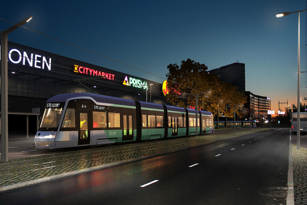 Destia, filiale finlandaise de Colas, remporte la construction ouest du tram de Vantaa 2 Tramway Vantaa agglo Helsinki © Colas
