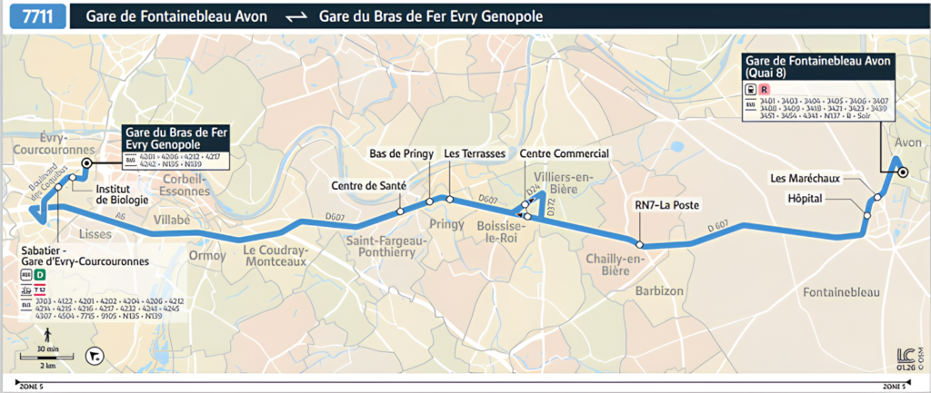 Lancement d'une ligne de car express entre Evry-Courcouronnes et Fontainebleau-Avon 3 Ligne Evry-Fontainebleau