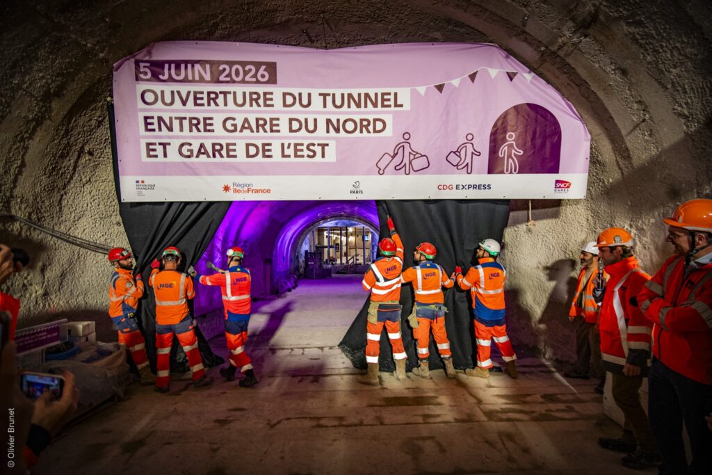 Le tunnel piéton entre les gares du Nord et de l’Est est percé