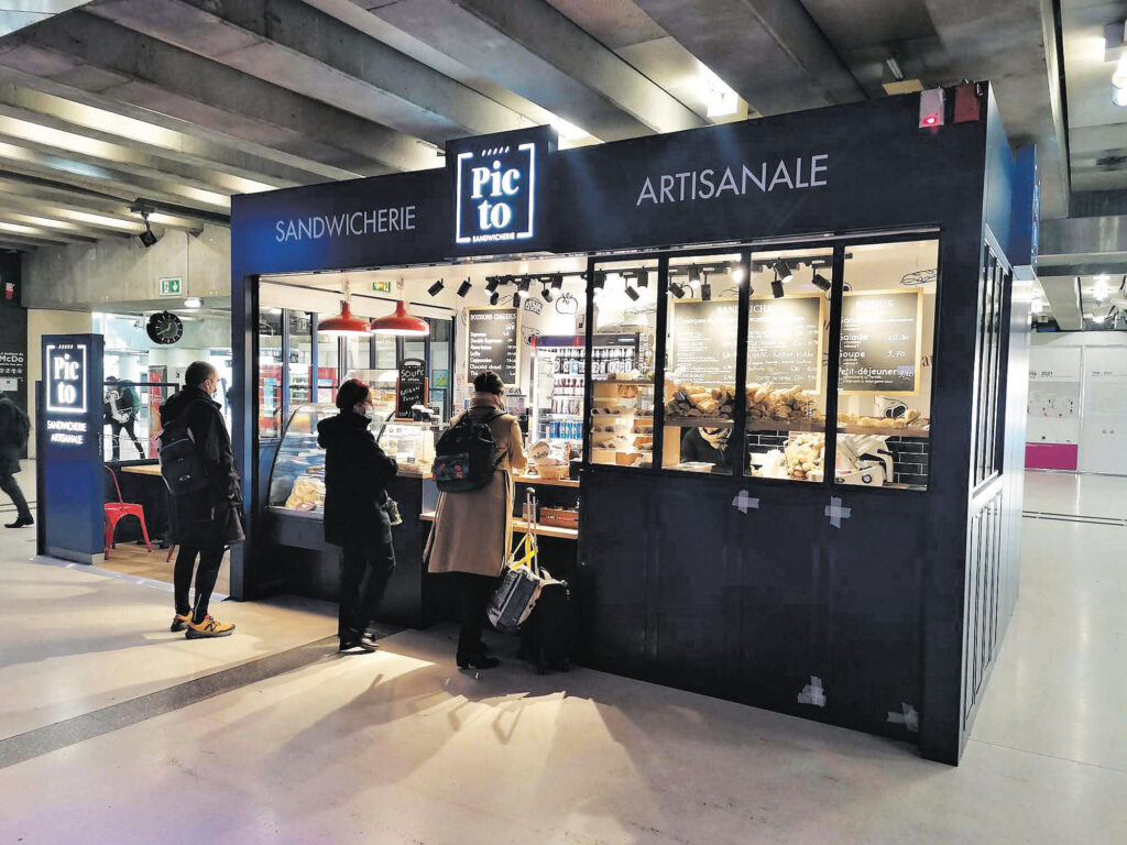 Quand la gare joue le bien manger 1 Ouverture de lasandwicherie Picto, Gare de Lyon à Paris.