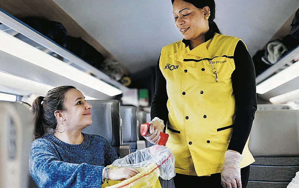 Déchets a bords des TGV