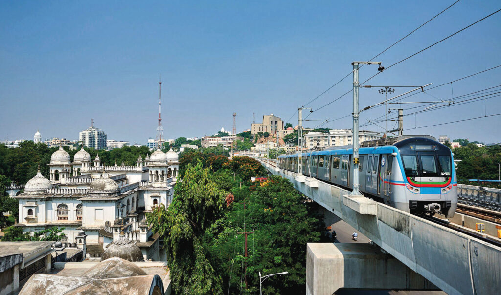 Ligne de métrode Hyderabad.