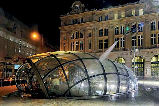 drone nettoyage bulle métro à Saint-Lazare